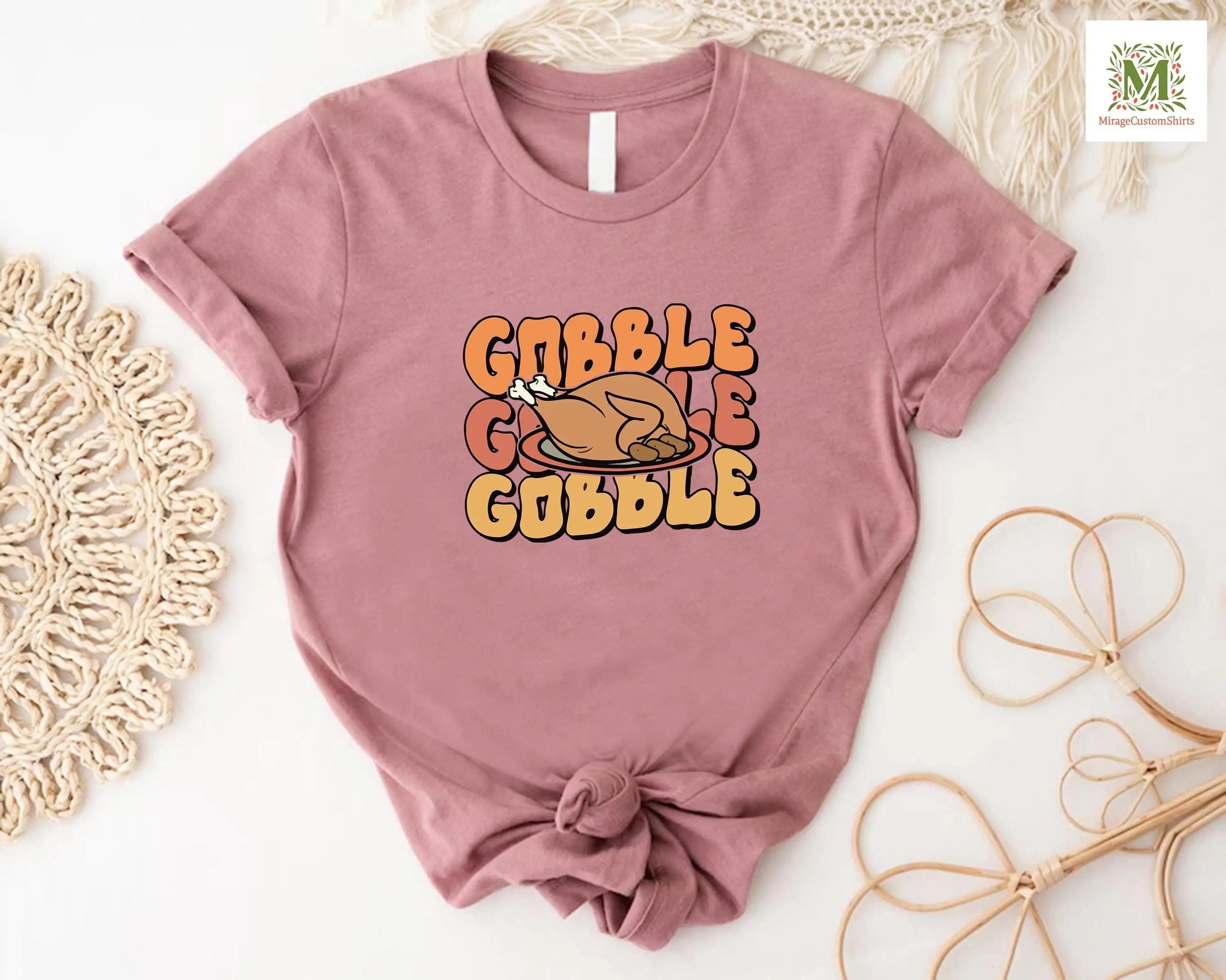 Gobble Thanksgiving T Shirt Womens Turkey Family Funny Day Friendsgiving