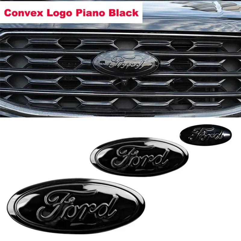 

3pcs Car Rear Emblem Front Badge for Ford Edge Escape ST Line Explorer Territory Mondeo TAURUS Focus Auto Steering Wheel Sticker
