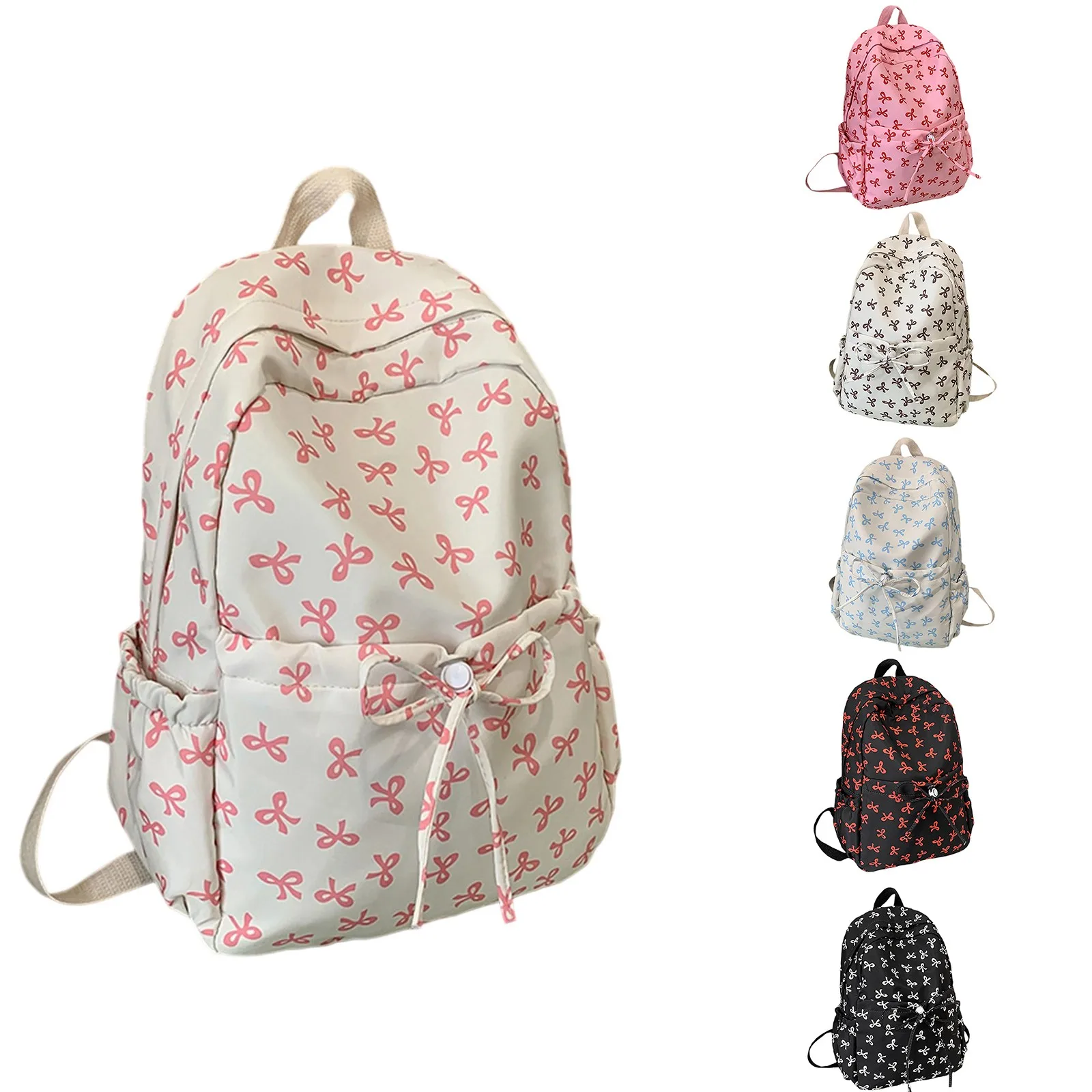 Bowknot New Style Backpack Travel Multifunctional Backpack Large Capacity Computer Backpack Leisure Backpack Commuting Sports