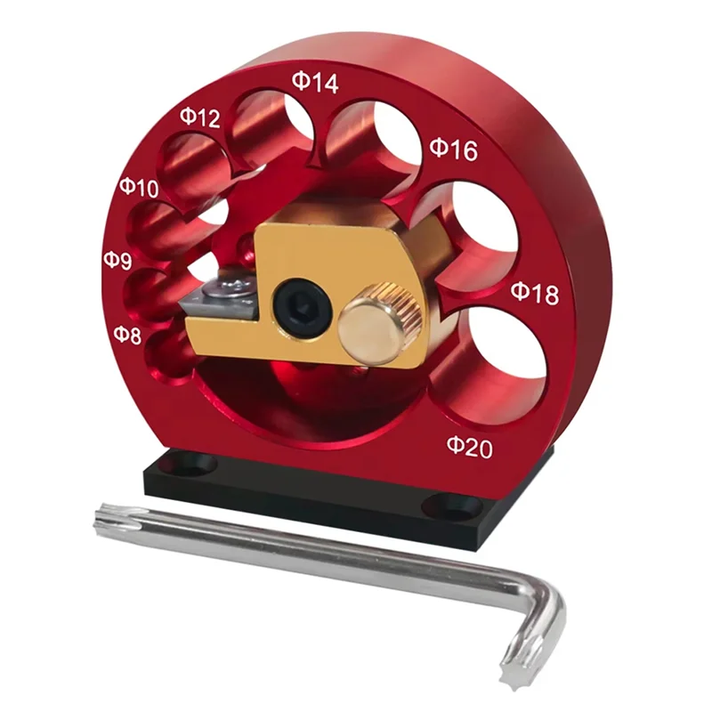AC88-Electric Drill Milling Tool 8-Holes Adjustable Dowel Maker Jig 8Mm-20Mm Carbide Woodworking Round Rod Auxiliary Tool