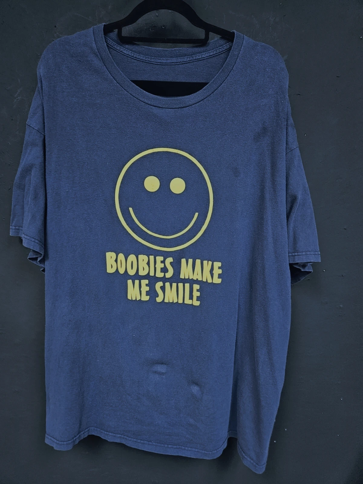 Y2K 2000s Boobies Make Me Smile Silly Phrase Humor T Shirt Tee Band Tee 2025 New Personalized European and American Y2k