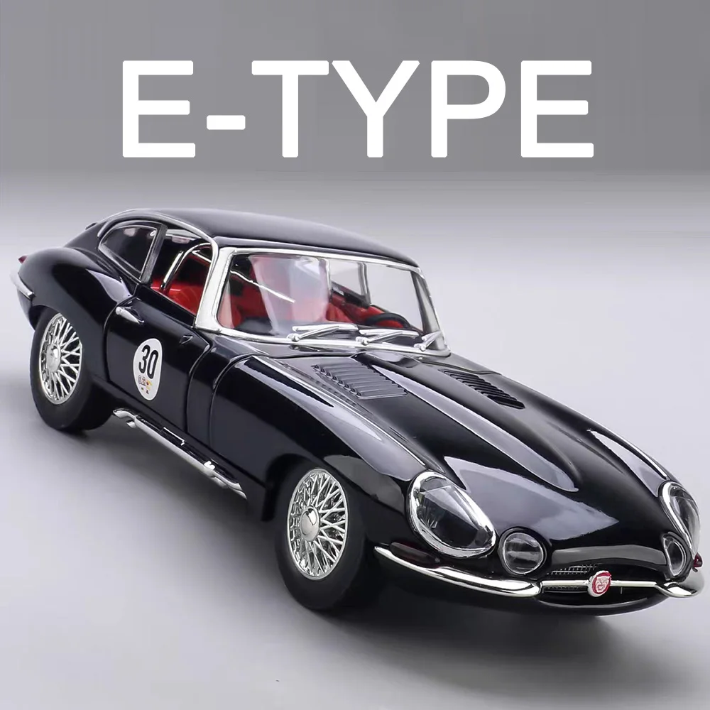 1:24 Scale E-TYPE 500K Vintage Cars Toy Models Alloy Diecast Wheel Pull Back Vehicles Wheels Turned Miniature Car Kids Xmas Toys