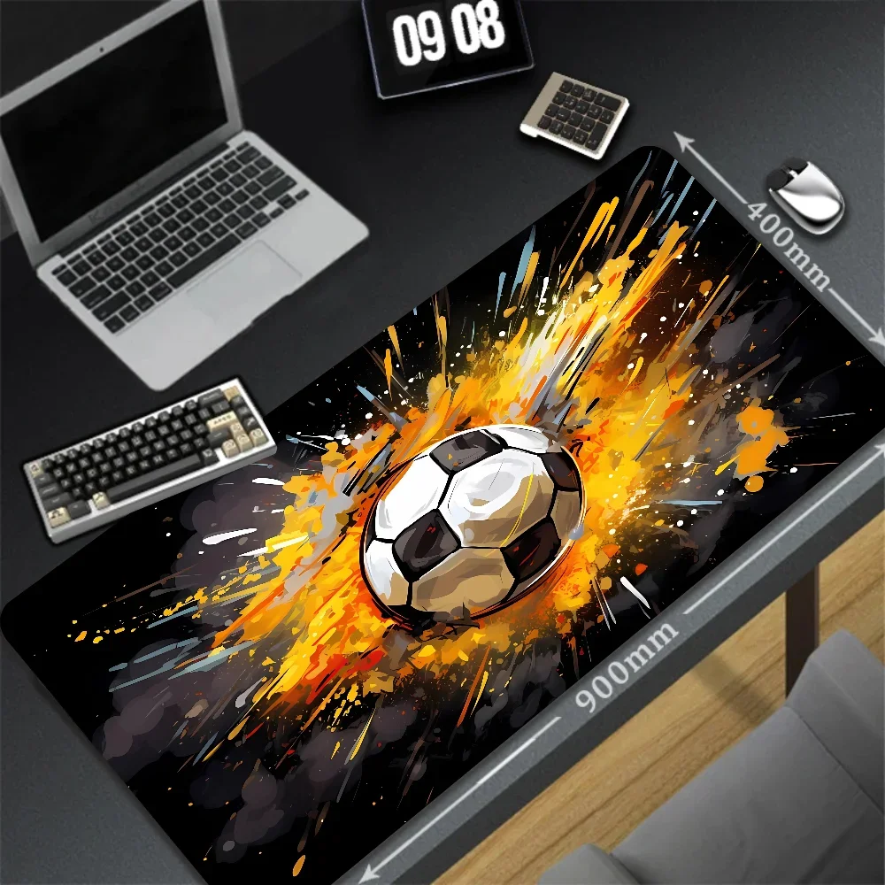 Large Mouse Pad Anime Football Cartoon Desk Pad Pc Gaming Accessories Mausepad Custom Table Mats Non-slip Keyboard Rubber Carpet