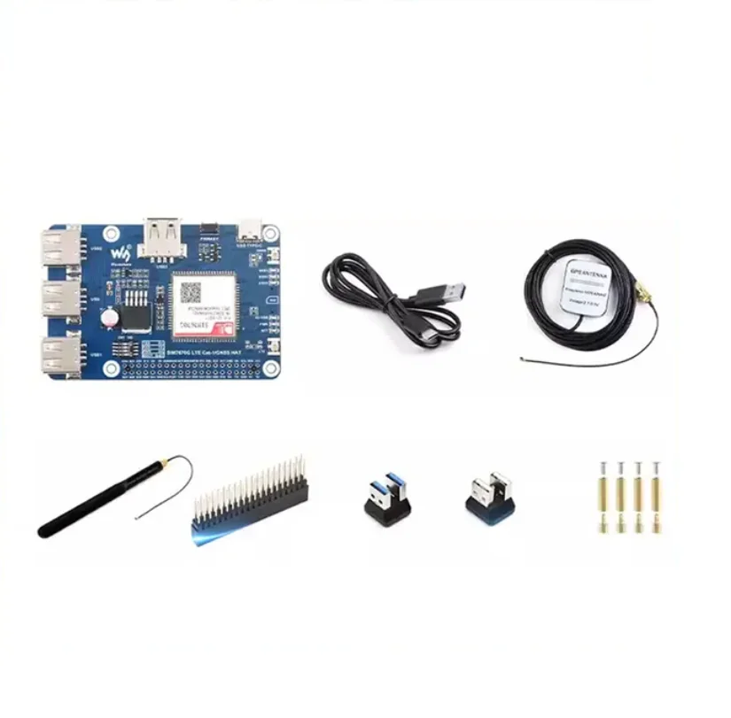 SIMCOM SIM7670G LTE Cat-1/GNSS HAT Expansion for Raspberry Pi Support LTE Cat-1 4G GNSS Positioning Global for Raspberry Pi