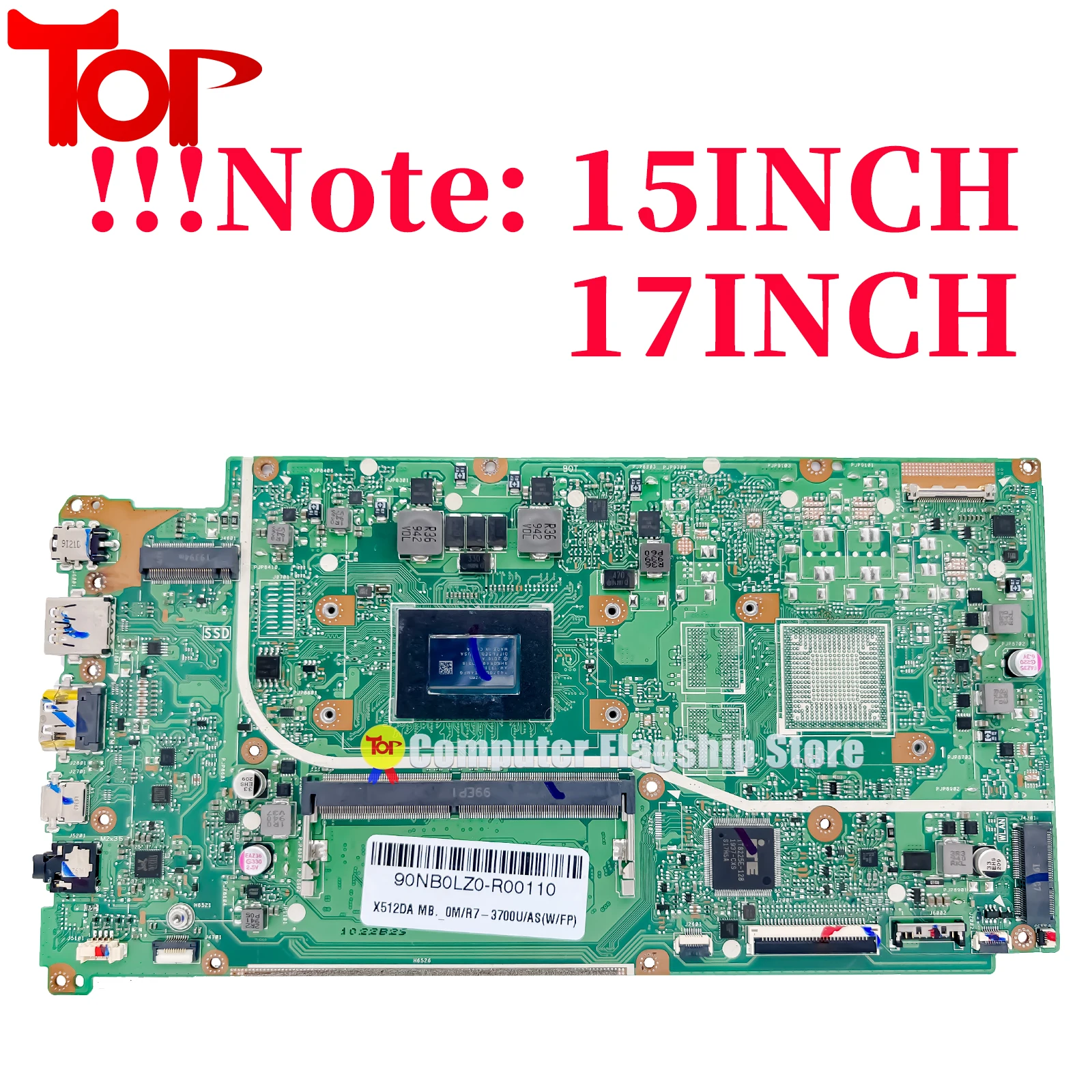 X512DK Laptop Motherboard For ASUS X512D F512DK F512D X512DAP X512DA X712DK X712D F712D F712DK X712DAP 0G/4G R3 R5 R7 Mainboard