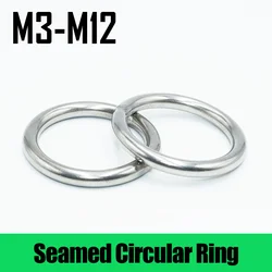 A2 304 Stainless Steel O Ring Never Fade Fishing Solid Ring Circle Welded O-circle Pet Pull Ring Fishing Net Pull Ring Hang Ring