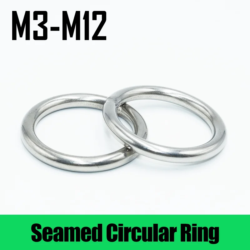 O-ring ze stali nierdzewnej A2 304, nieblaknący, solidny pierścień wędkarski, spawany pierścień okrągły, pierścień do pęta dla zwierząt, pierścień do pęta do sieci rybackiej, pierścień do zawieszania.