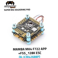 Diatone MAMBA MK4 F722 APP  WIFI/DJI Flight Controller Stack F7 45A/55A 128K BLHeli32 ESC 6S 4in1 Dshot1200 Brushless ESC