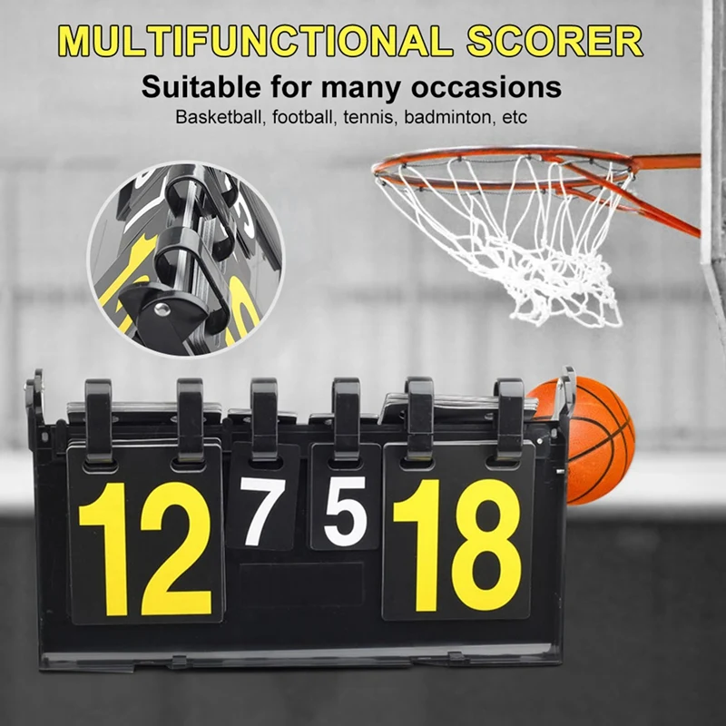 3X 4 Digit Score Board Basketball Football Volleyball Sport Table Tennis Scoreboard Waterproof Scoreboard