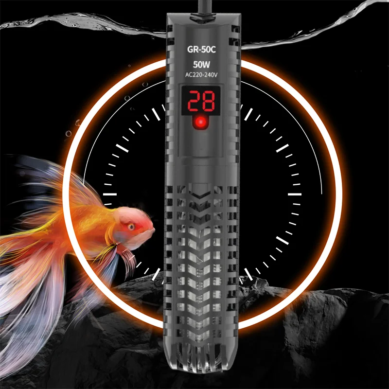 Aquariums Submersible Heater Display Digital Fish Tank  Heating Rod With thermometer Constant Temperature Control 220-240V