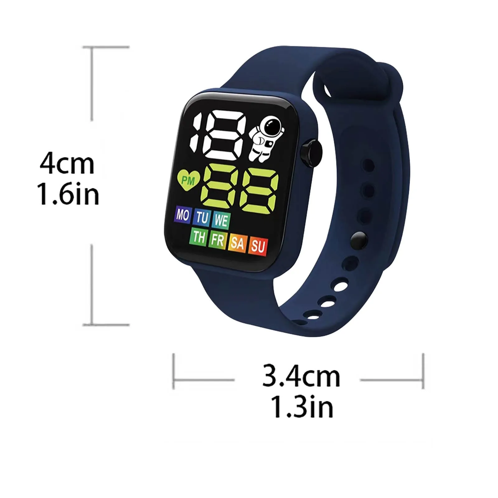 Electronic Watch Student Outdoor Sports Watch Silicone Watch Smart Screen Display Children'S Watch Display Week Children'S Gift