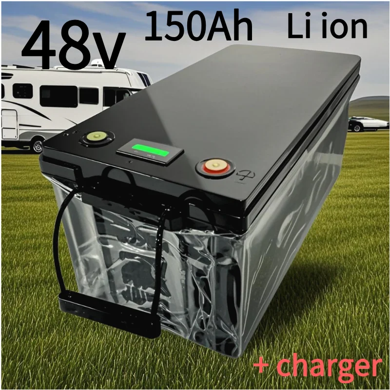 

48v 150AH li-ion Lithium Replace power battery 100Ah 5kwh 7kwh for Golf cart backup RV EV inverter Solar System +1charger