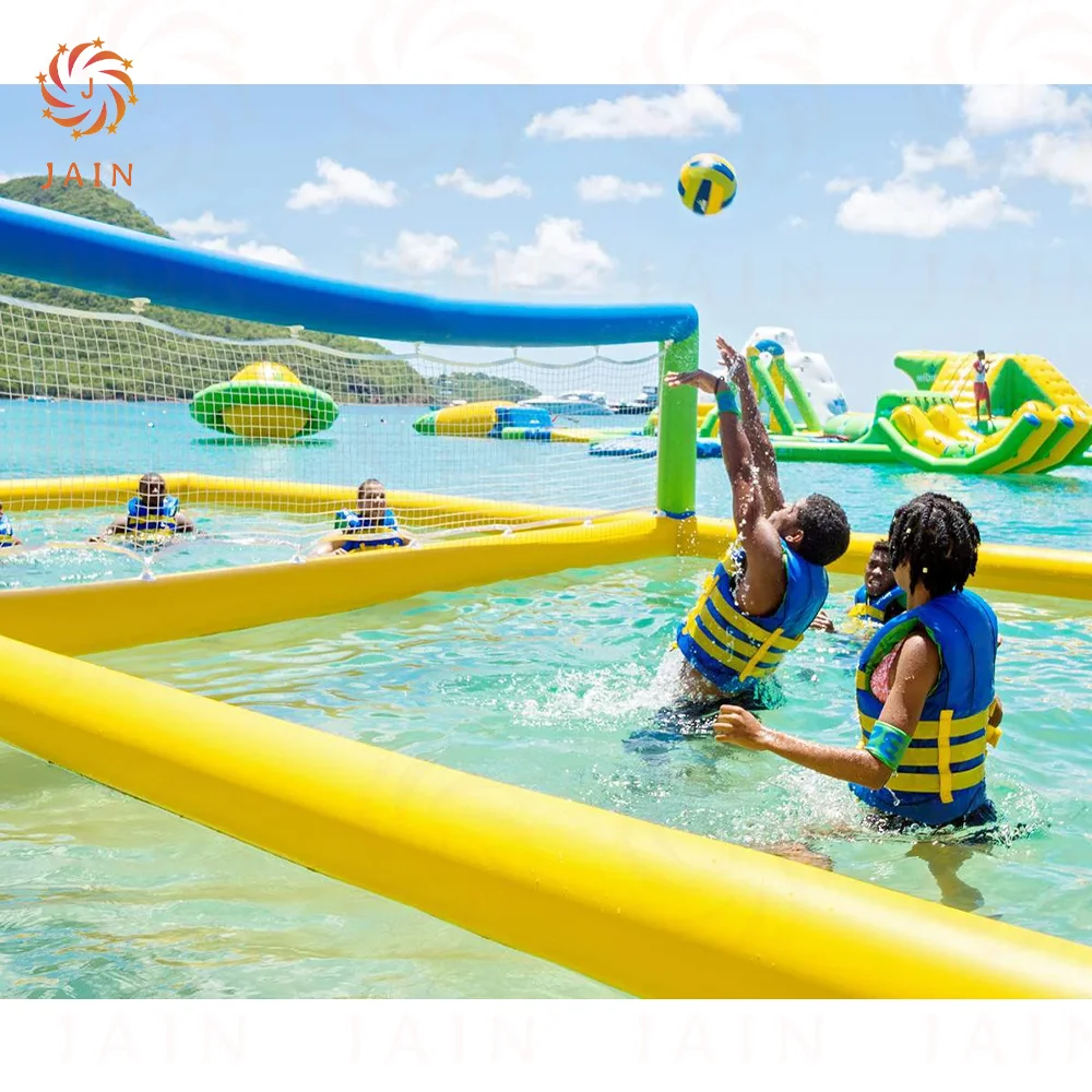 PVC 33x13ft Inflatable Volleyball Court Inflatable Volleyball Net Water Sport Game Inflatable Inflatable Game Equipment