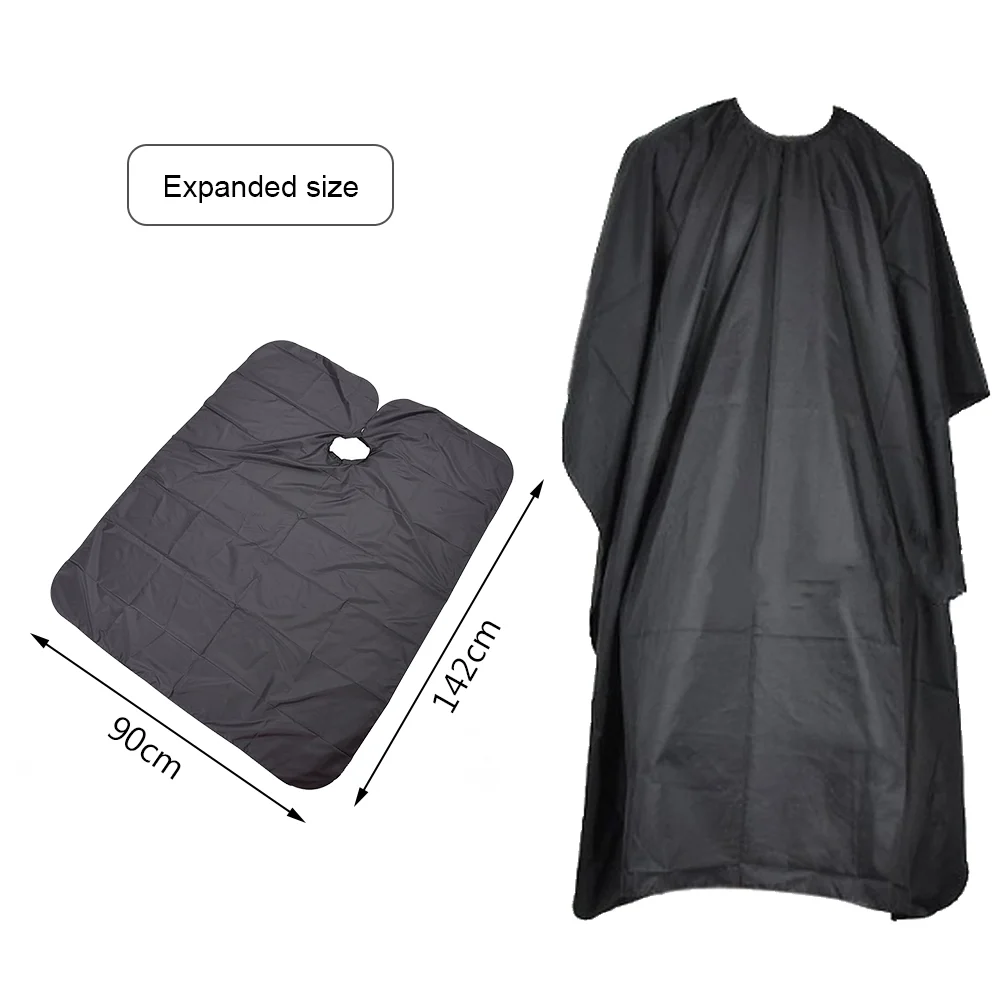 Profissional Hair-Cut Salon Barber Cloth Wrap, Cabeleireiro Preto, proteger o vestido, impermeável avental, vestido de corte, pano de cabelo, 1pc