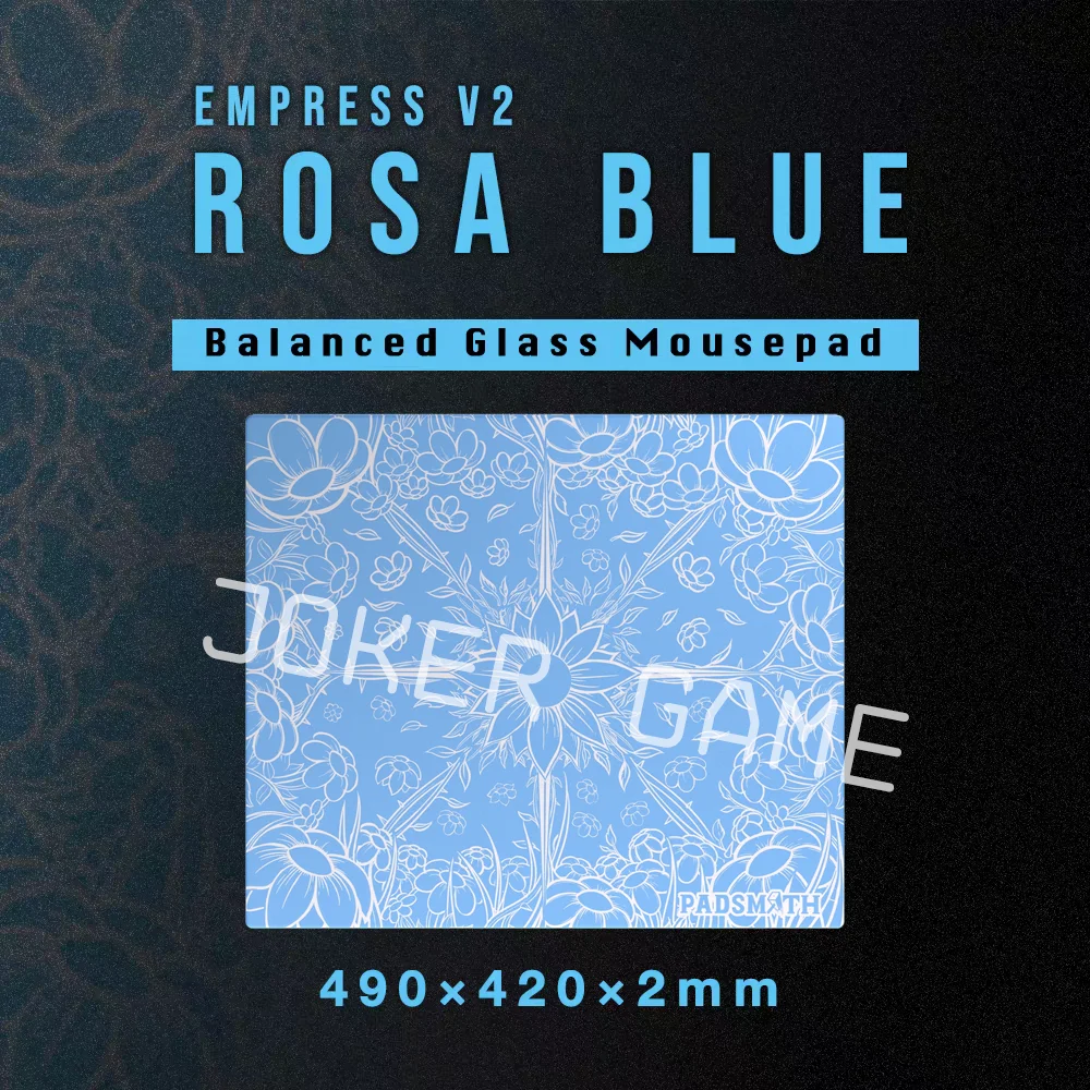 Alfombrilla de ratón de cristal PADSMITH Empress V2, alfombrilla de ratón de edición de copia de vidrio templado FPS para juegos, alfombrilla de ratón personalizada profesional suave