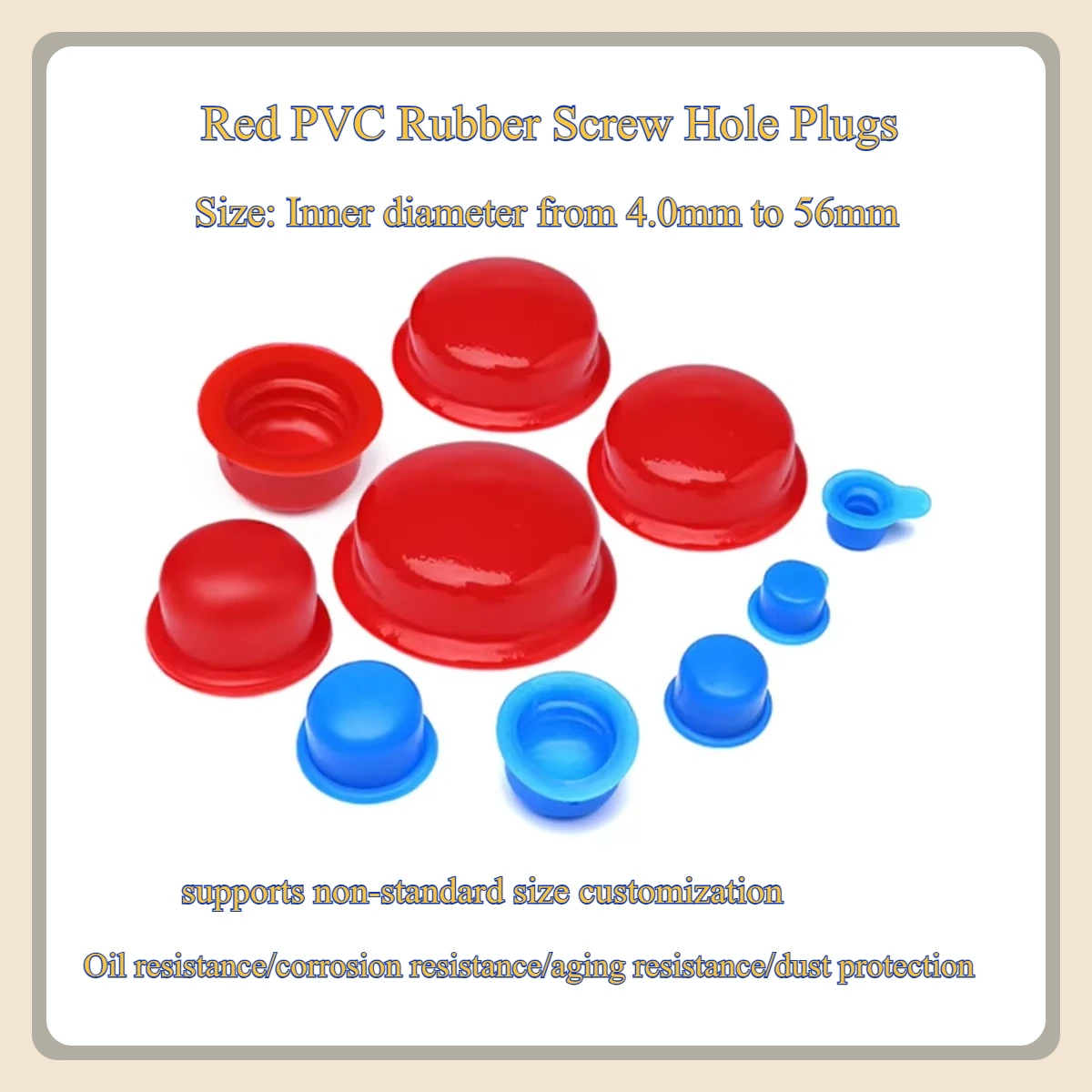 

Red PVC Rubber Screw Hole Plugs Oil Cylinder Plastic Plugs Cover Nut Protective Sleeve
