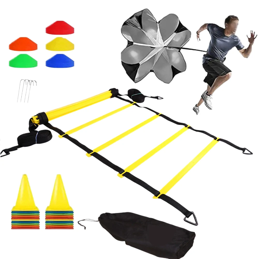 

Flexibility Speed Training Equipment Agility Folded Speed Exercise Ladder PP Soccer Flag Disc Physical Fitness Training