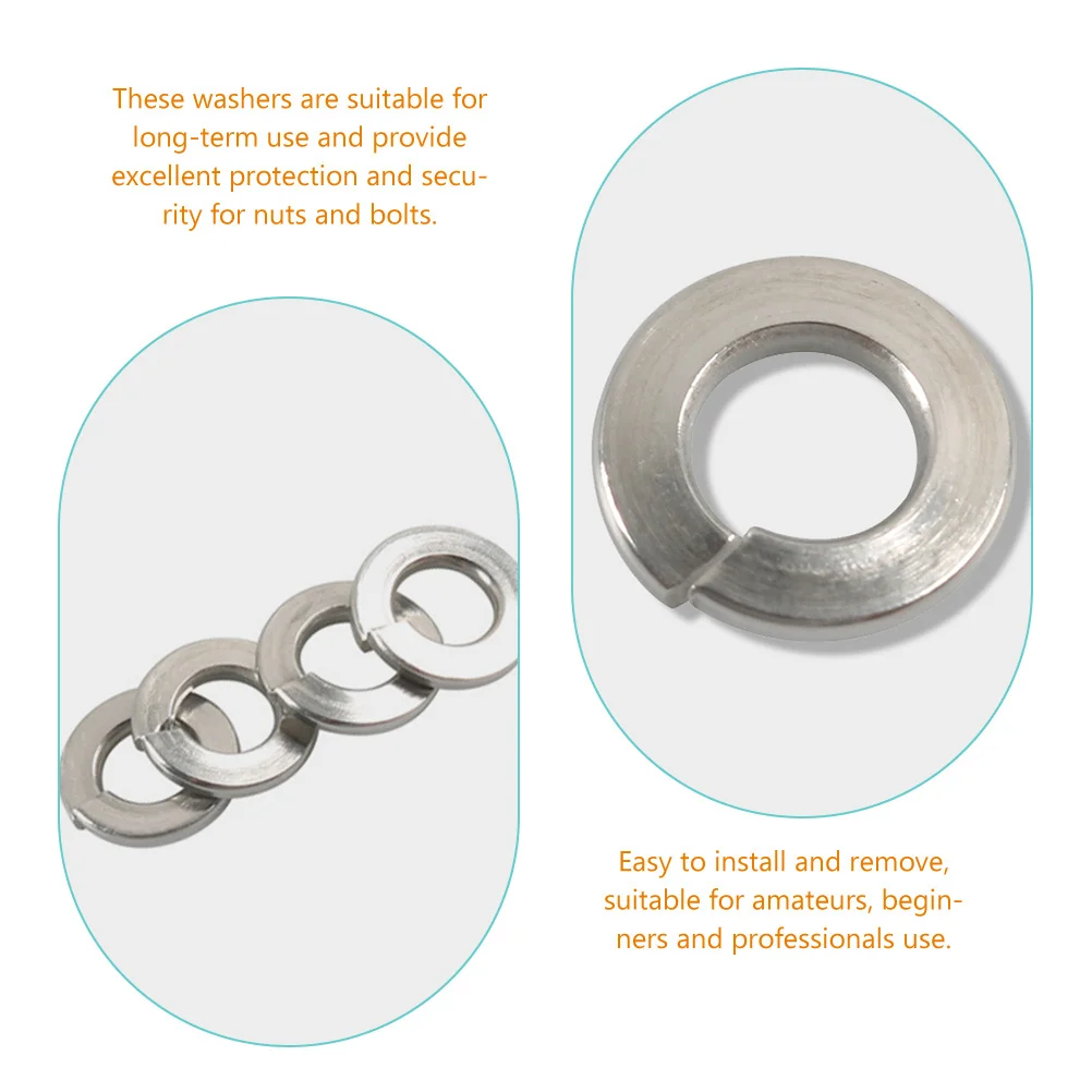 

Stainless Steel Spring Gasket Set Flat Washer for Screws Material Washers Hardware Kit Assorted Bolts