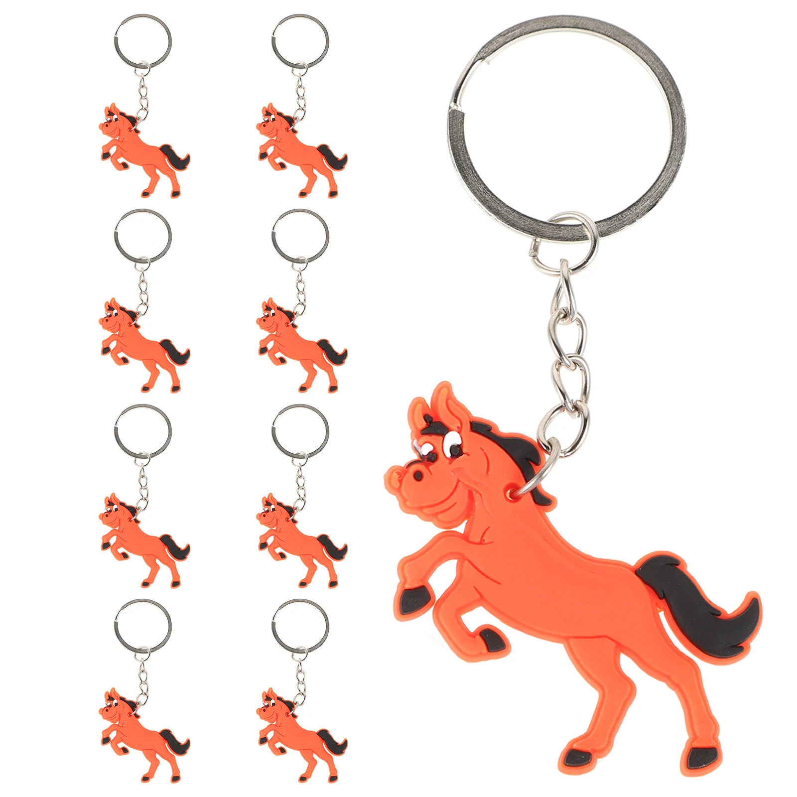 

12pcs Horse Keychain Portable Design for Kids Party Gifts Cartoon Keyring Bag Decor Pendant DIY Accessories Celebration