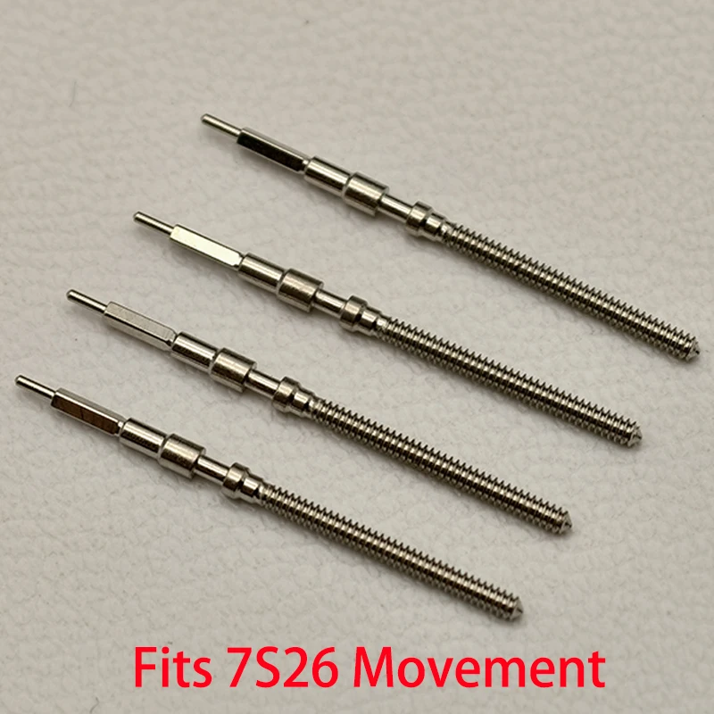 2 pièces/4 pièces 7S26 tige de couronne de montre pièces de rechange couronne montre Kit de tige en acier convient 7S26 mouvement mécanique automatique tige pièces de montre