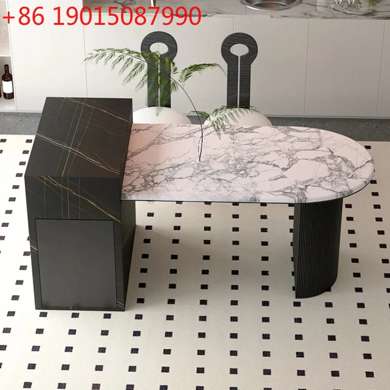 

Французский обеденный стол-трансформер для дома, выдвижной, элитный, для небольших квартир, из мрамора