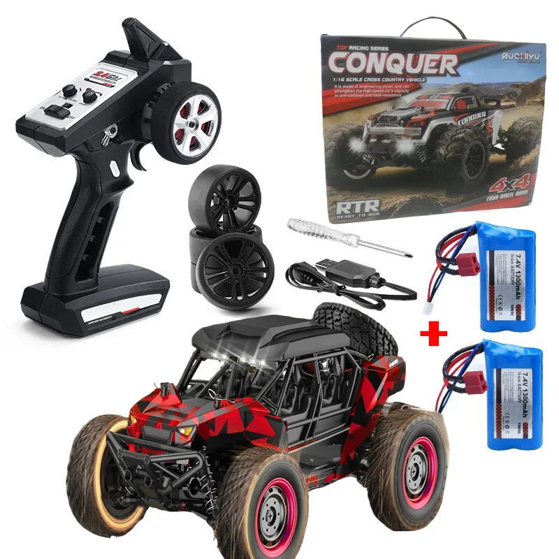 16106 1:16 50 km/u 4WD RC auto met LED-afstandsbediening off-road auto's hoge snelheid Drift Monster Truck voor kinderen, Halloween en Kerstmis