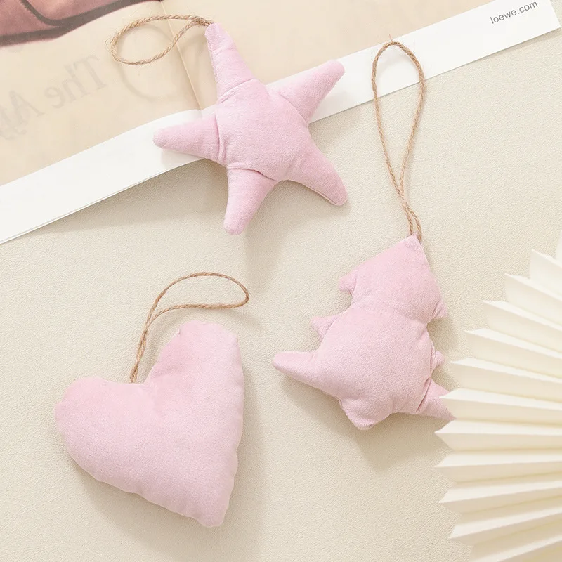 

1pcs Christmas Velvet Star Ornaments For Ramadan Kareem Luxury Plush Tree Hanging Gift Merry Christmas Holiday Decoration