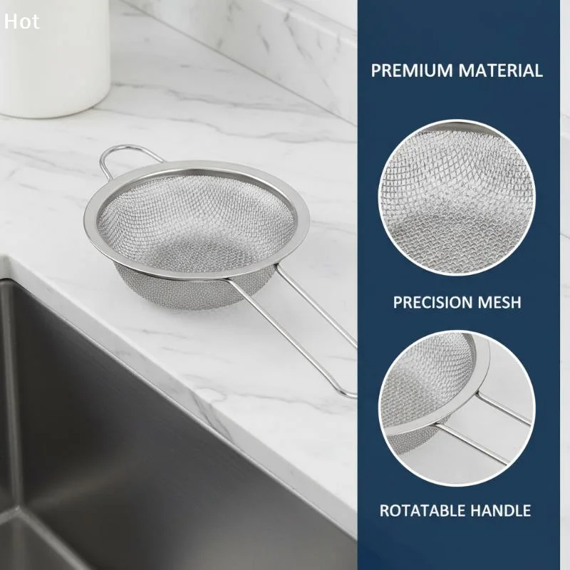 

1 шт. Фильтр для кухонной раковины из нержавеющей стали, для сбора пищевых отходов, с ручкой, металлический сетчатый фильтр для мойки