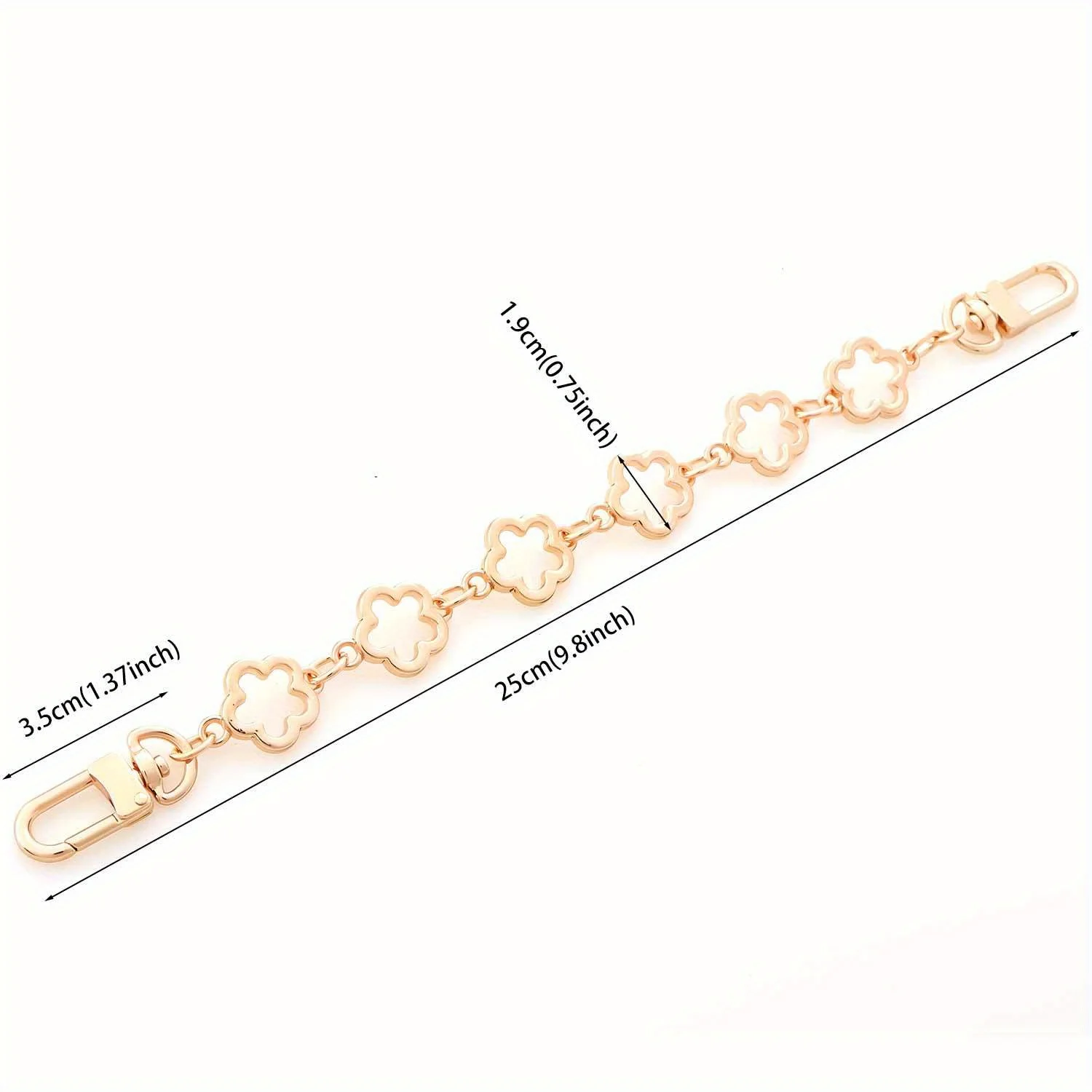 1 قطعة حقيبة زهرة موسع سلسلة محفظة حقيبة حزام موسع سلسلة DIY بها بنفسك المرأة حقيبة يد محفظة صنع استبدال الملحقات #4