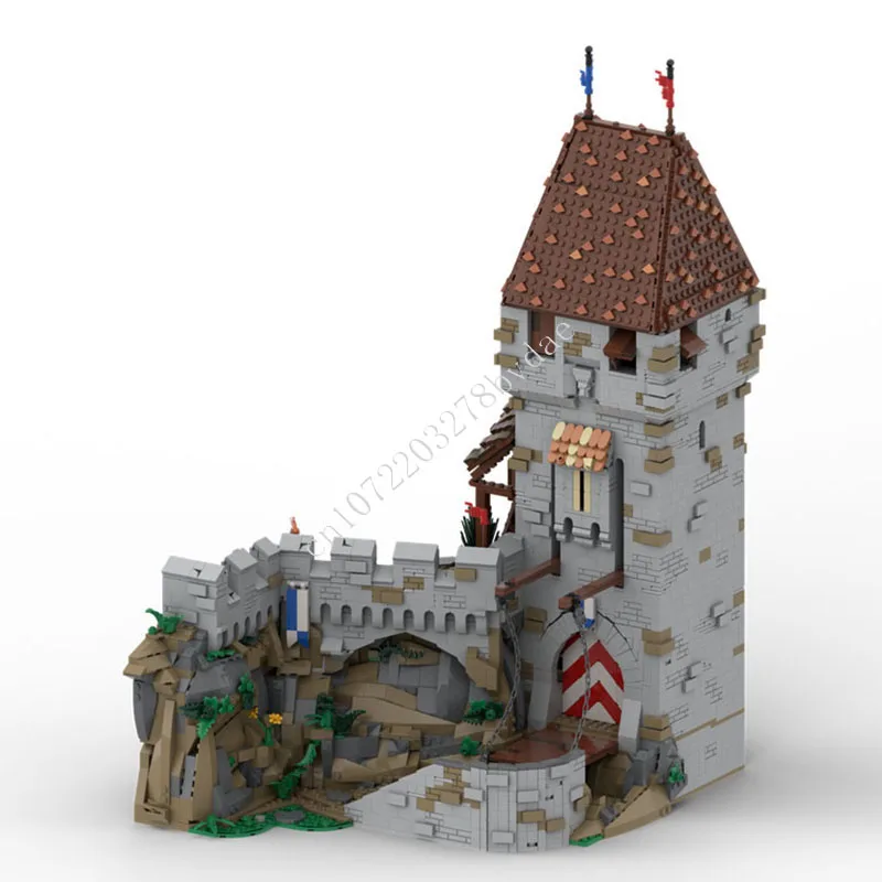 

4395 PCS Medieval Castle Main Gate and Tower Building Blocks Architecture Model Assembly Man Gift For Adults Home Decoration