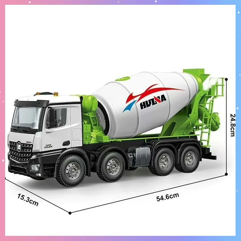 RC Concrete Mixer Truck 1/14 12CH Remote Control Engineering Vehicle Toy Cement Mixer Truck Modle Toys With Light Hobbyist Gift