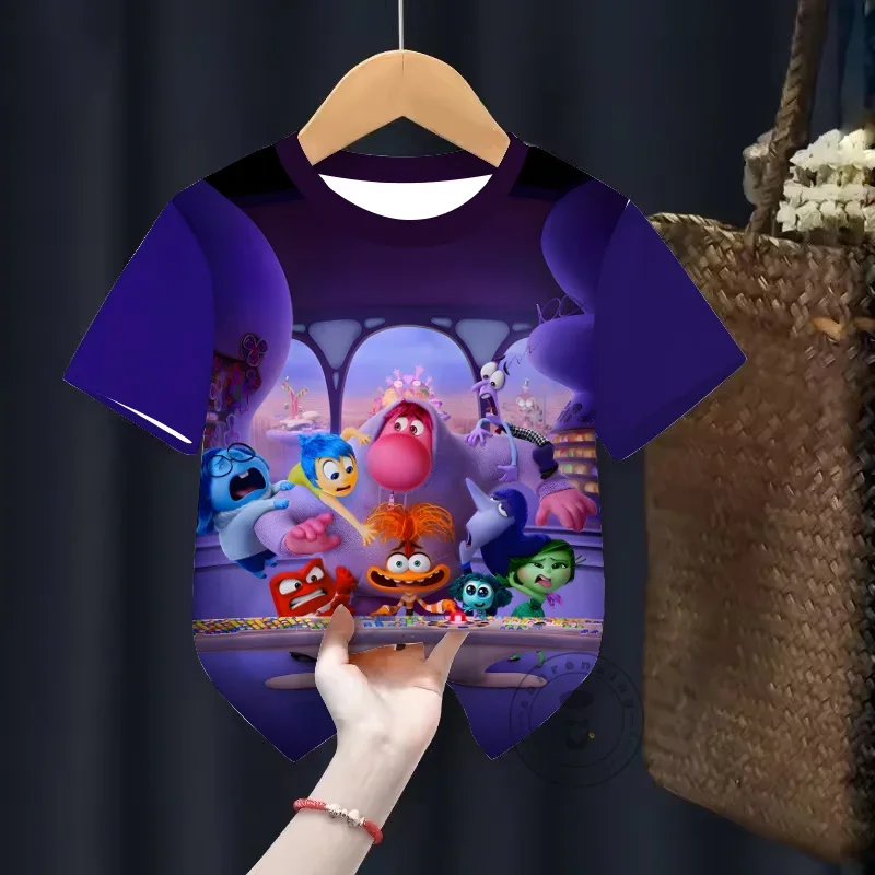 

Disney Inside Out Graphic Tee Summer Hot Kids T-Shirt Boys Girls 3D Print Short Sleeve Top Casual Comfortable Wear