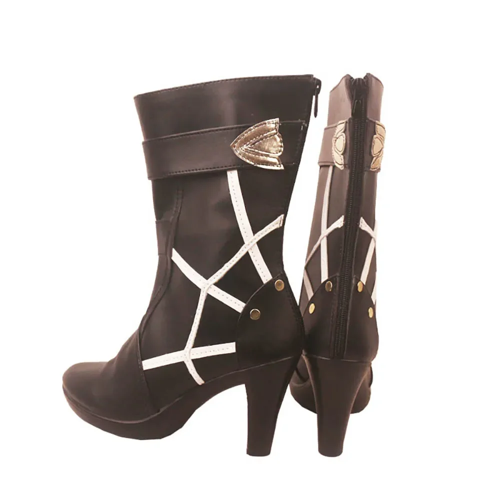 Honkai: Star Rail Kafka Cosplay Schuhe High Heel Stiefel nach Maß für Unisex