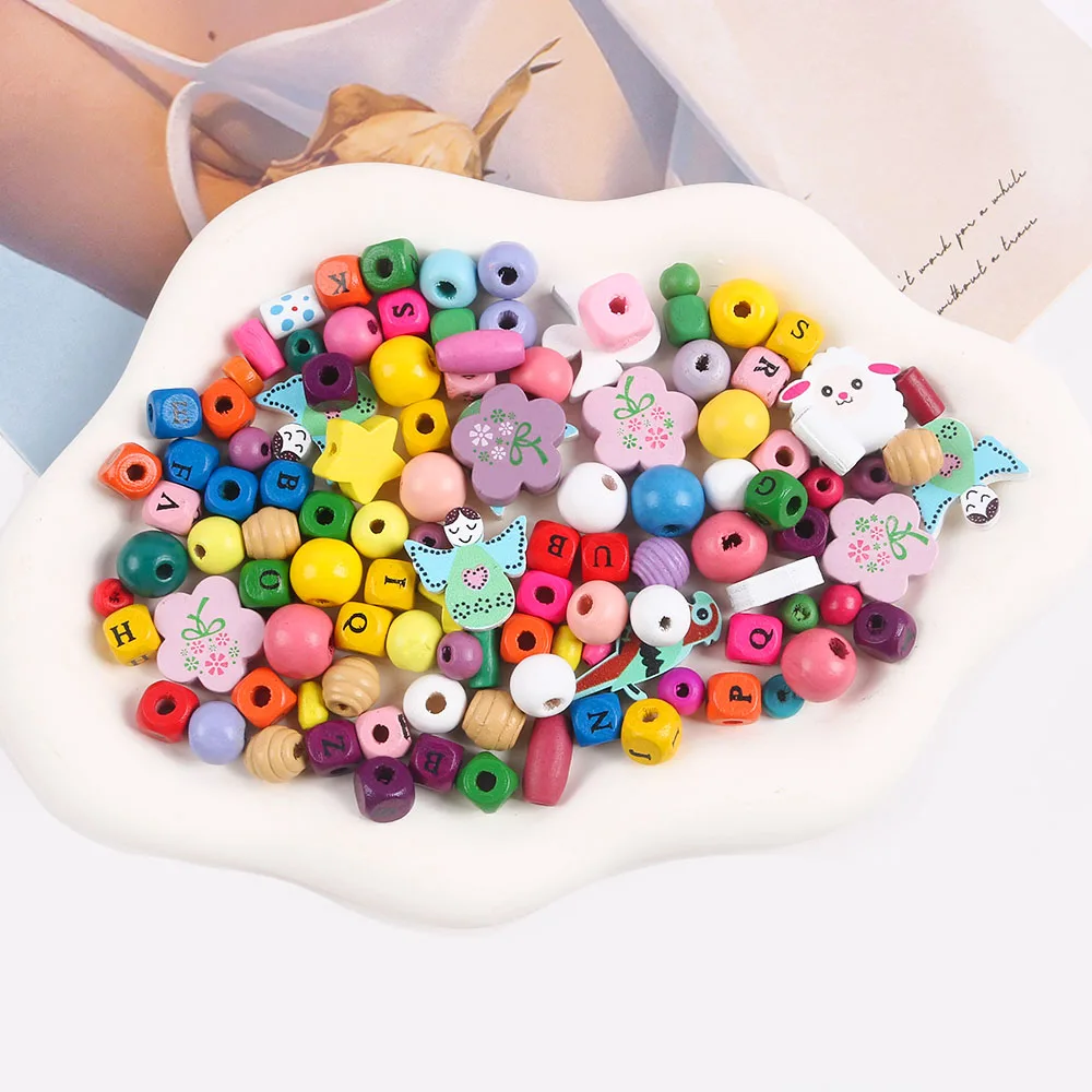 20g/Bag Wood Color Mixing Loose Beads Diy Handmade Necklace Bracelet Beads Supplies For Jewelry Diy Accessories