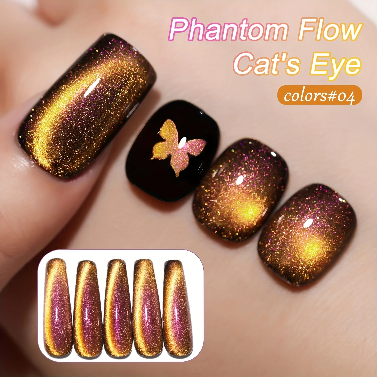 XEIJAYI 1pc 10ml Cat Eye Magnetic Gel Nail Polish Removable UV LED Light for Women - Magnetic Stick Not Included