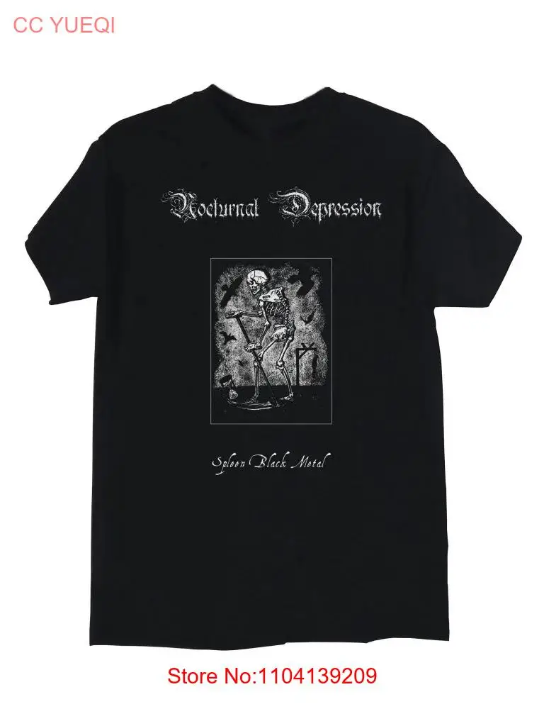 Nocturnal Depression Spleen Black Metal T-Shirt Black Fullsize S-5XL long sleeves