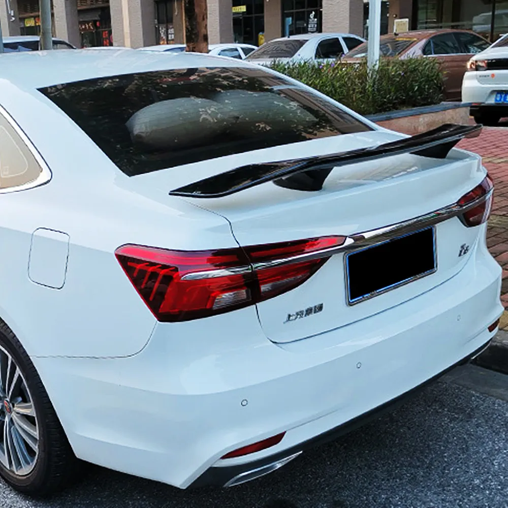 Car Glossy Black Carbon Rear Trunk Lid Universal Spoiler Wings For BMW Benz Toyota Honda Kia Hyundai Mazda VW Audi Tesla Part view 2