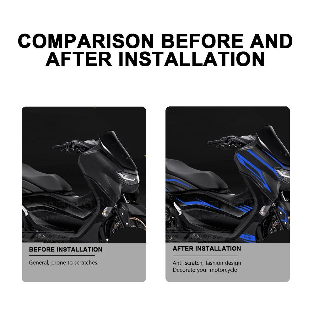 Motorcycle Sticker Waterproof Decals for Yamaha NMAX 155 N max 155 Nmax155 2020 2021 Front Rear Body Decoration Stickers