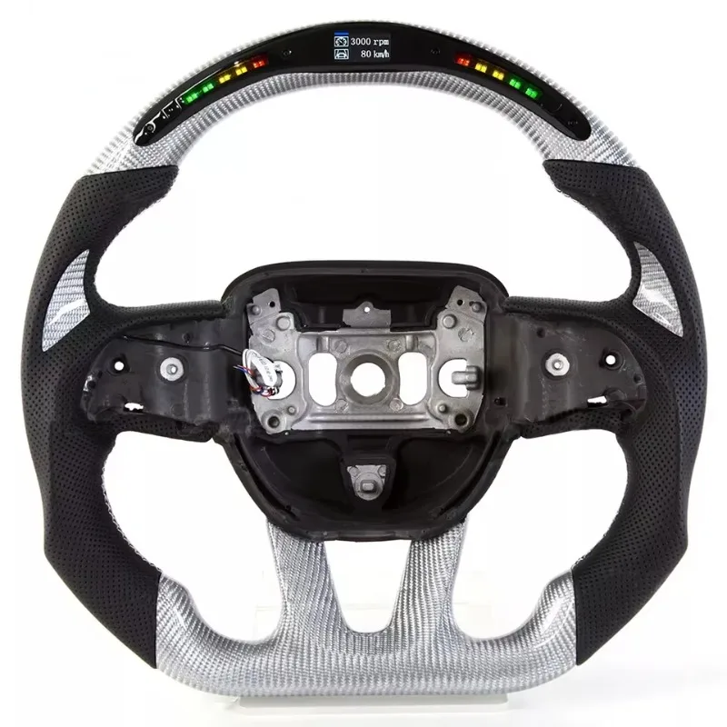 Forged Carbon Fiber LED Steering Wheel Pickup Off Road Special Racing Sport Car Mod Parts
