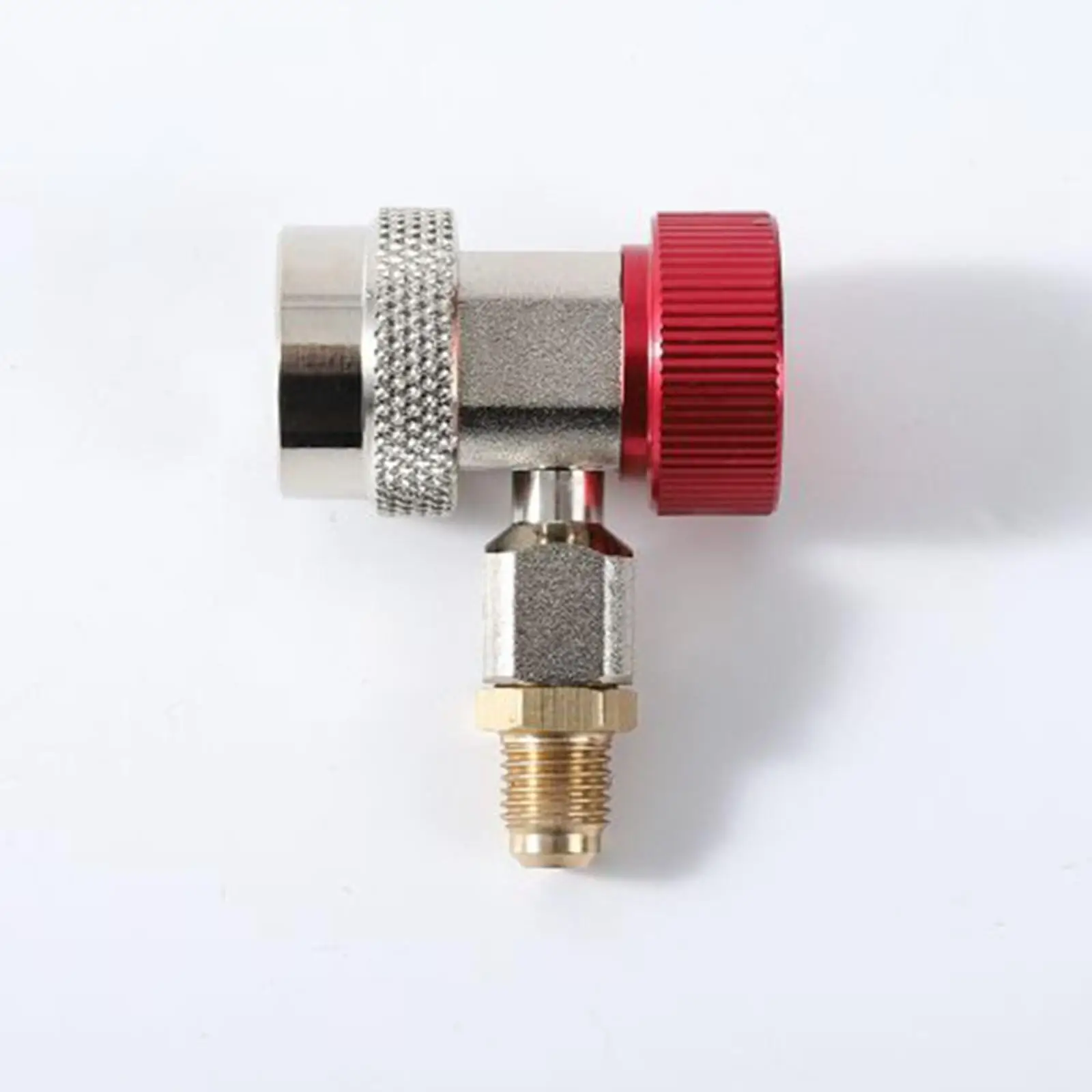 

Adjustable Quick Coupler Gauge Hose Connector Brass Manual High Low Side Replacement for Automotive Air Conditioner Repair