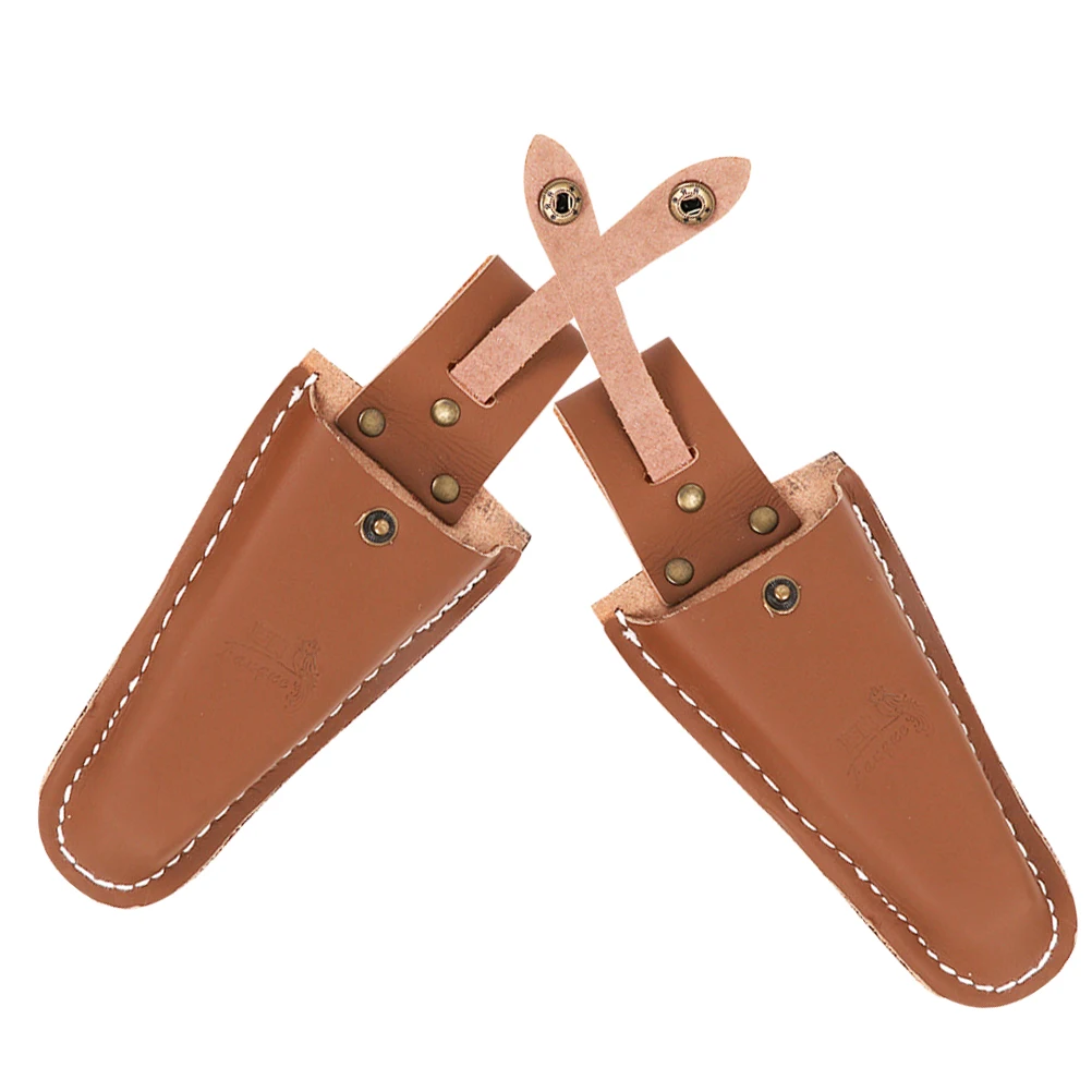 

2pcs Cowhide Scissors Pliers Pouch Thickened Gardening Pruner Cover Tool Belt Shear Protective Case Hand