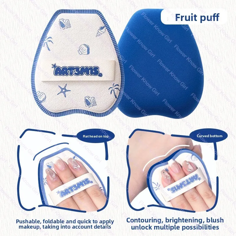 ART3M1S 파우더 퍼프 에어쿠션 플로킹 썸 파우더 퍼프 (리퀴드 파운데이션용) 오션 스토리 데님 솜사탕 메이크업 세팅