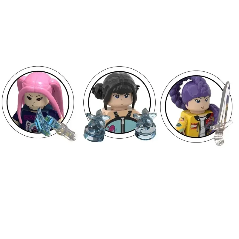 New KPop Demon Hunters Rumi Building Blocks Assembly Model Doll Girl Boy Toy For Children Birthday Collocatio Gift!!!!