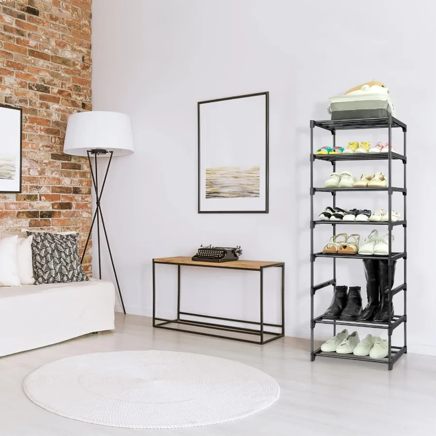 4Tier Small Shoe Racks Narrow Shoe Rack for 68 Pairs Shoe Storage Shoe Racks for Small Place Lightweight Stackable Shoe Shelf O