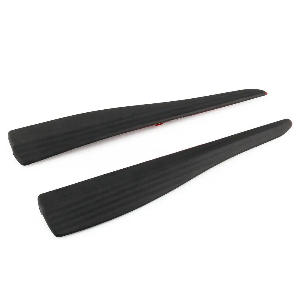 2pcs/set PVC Car Anti-scratch Strip Front Bumper Anti-Collision Bar Black Auto EdgeBumper Sticker Accessories Moulding