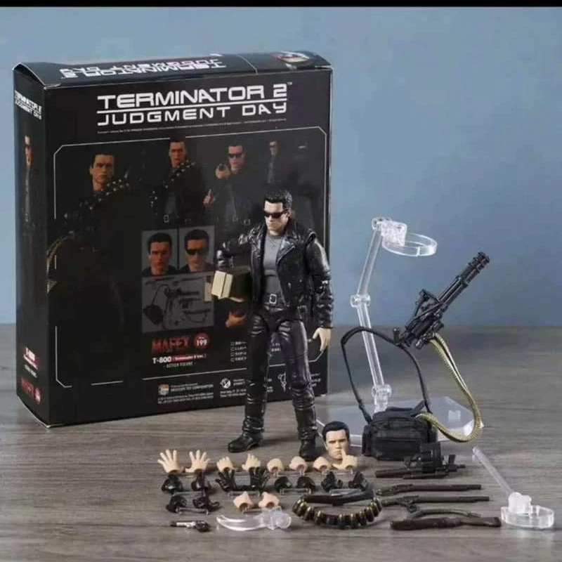 MAFEX 199 Terminator T-800 Arnold Schwarzenegger Polizeiuniform 7 Zoll Hochbewegliche Actionfigur Sammlermodell Geschenk