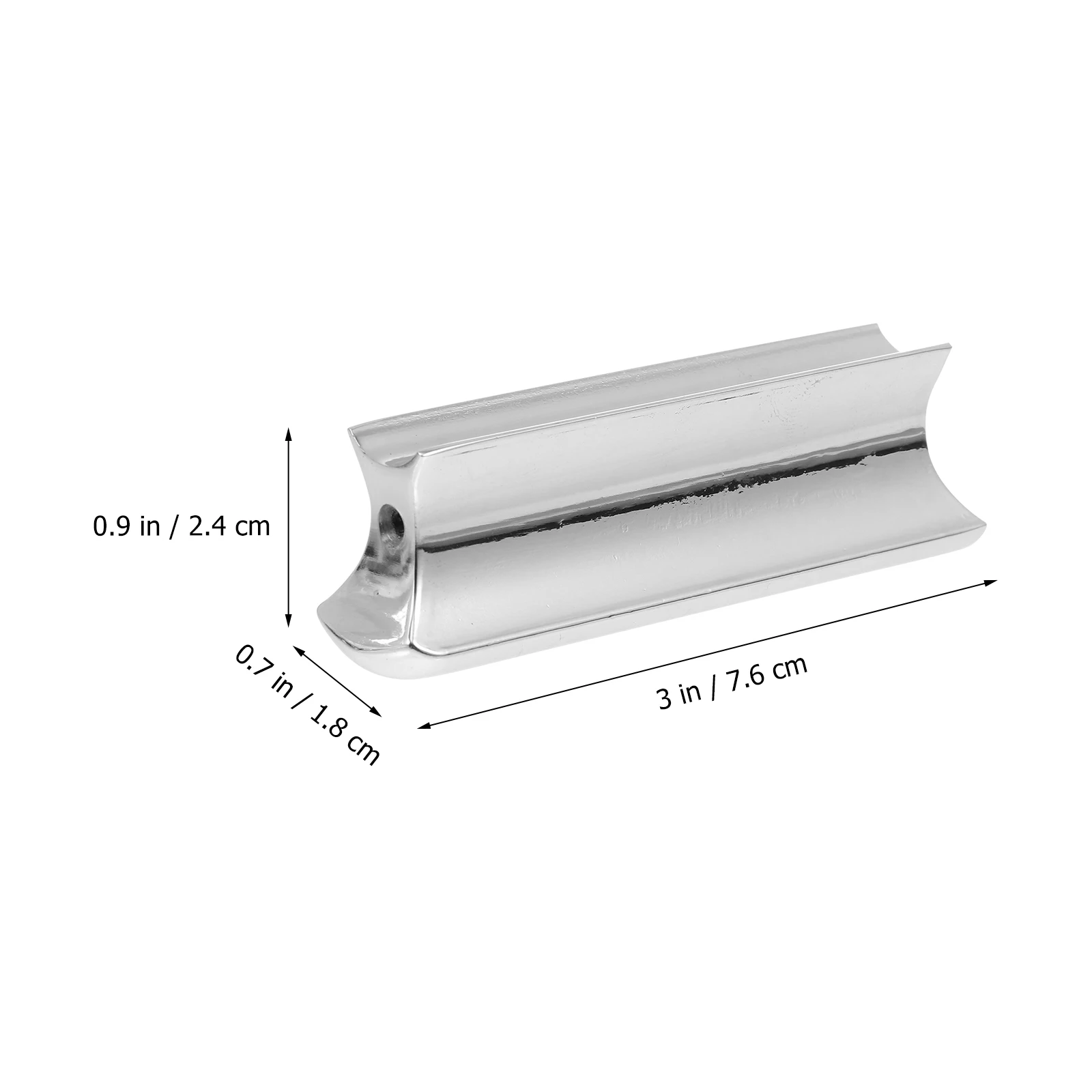 

1pc Metal Guitar Slide Stick Firm Zinc Alloy Tone Bar Durable Professional Guitar Accessory Clear Bright Sound Silver