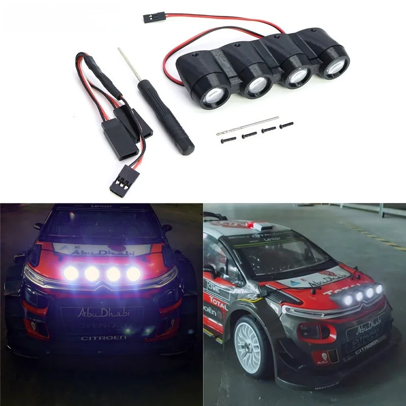MJX Hyper Go 7303 7304 1to7 Scale C3 Spot Light Hood Cover LED Lamp Upgrade Parts for RC Rally Car Drift Racing
