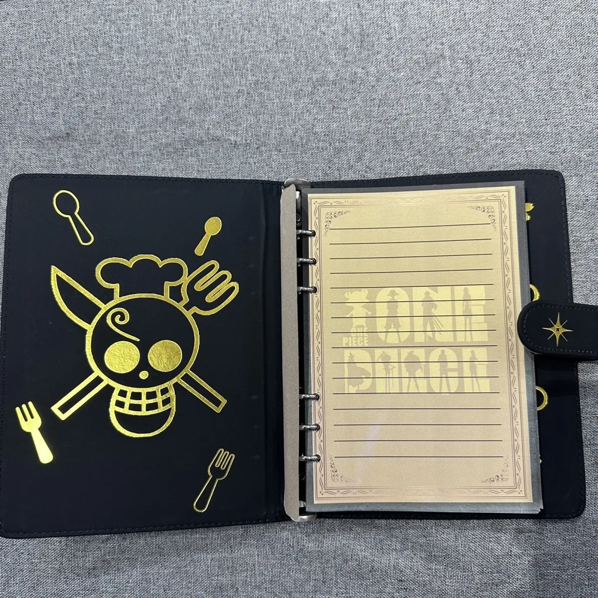 Anime One Piece Notebook Pu Cover Student School Diary A5 80Page Leather Loose-Leaf Notepad Children School Supplies Gifts