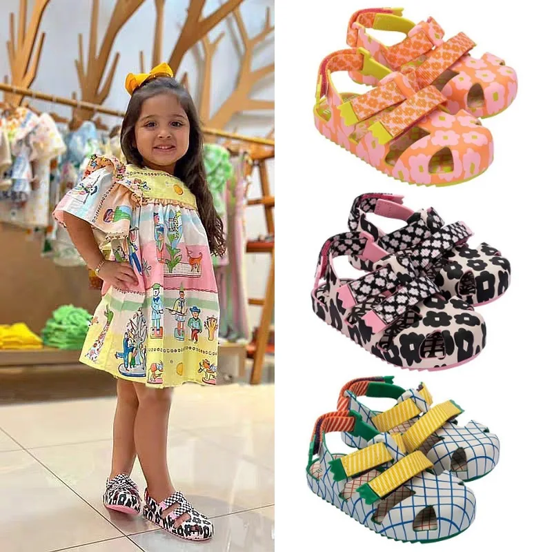 

Mini Melissa New Arrival 2024 Mini Children Summer Sandals Hot Sale Kids Beach Shoes Big Girl and Boy Fashion Jelly Shoes